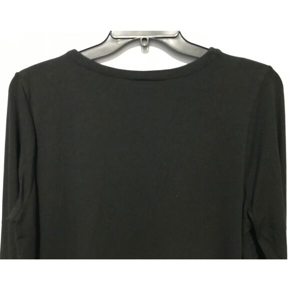 J Jill Wearever Size Large Black Grey Button Front Knit Tunic Top Layer - Picture 7 of 10